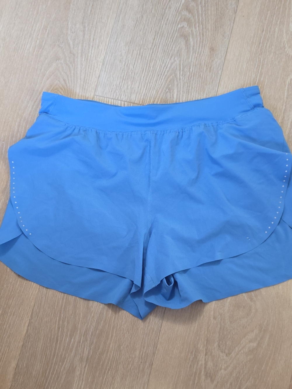 lululemon athletica sky blue layered run shorts